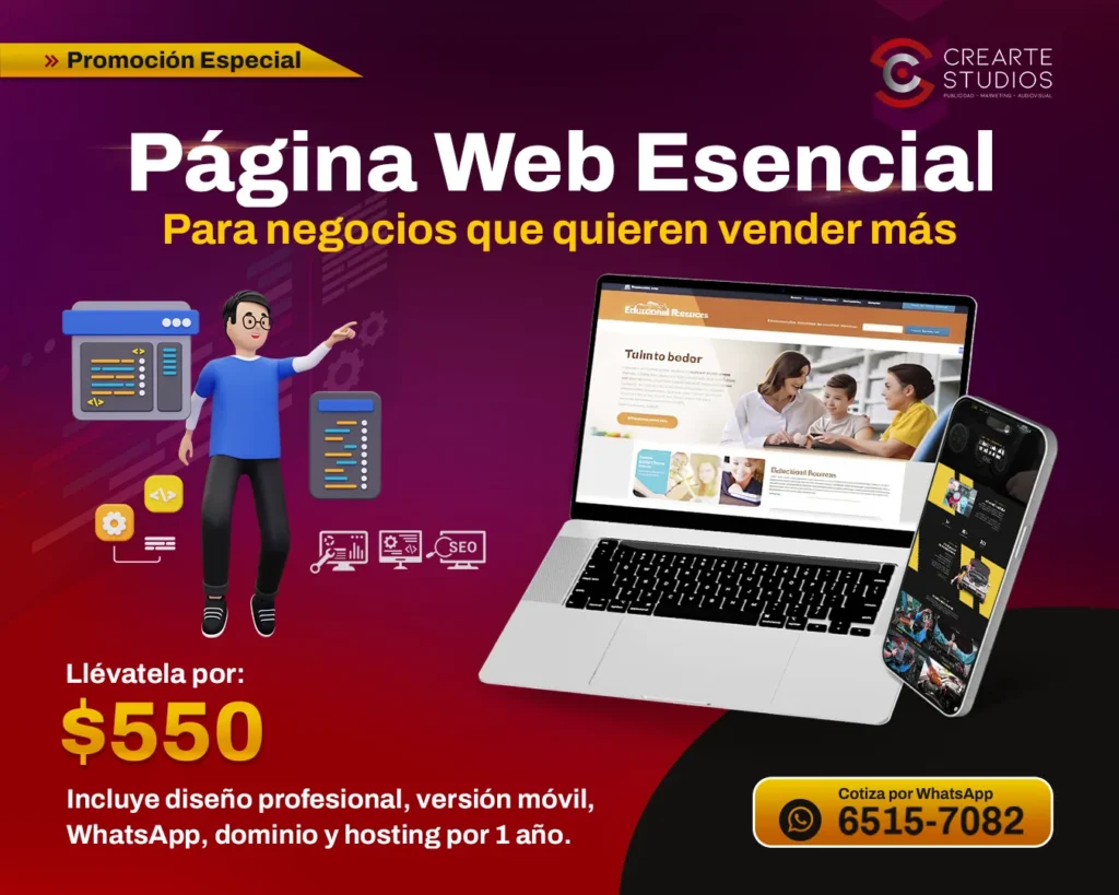 crearte studios flyer web promocional 1350x1080 pixels